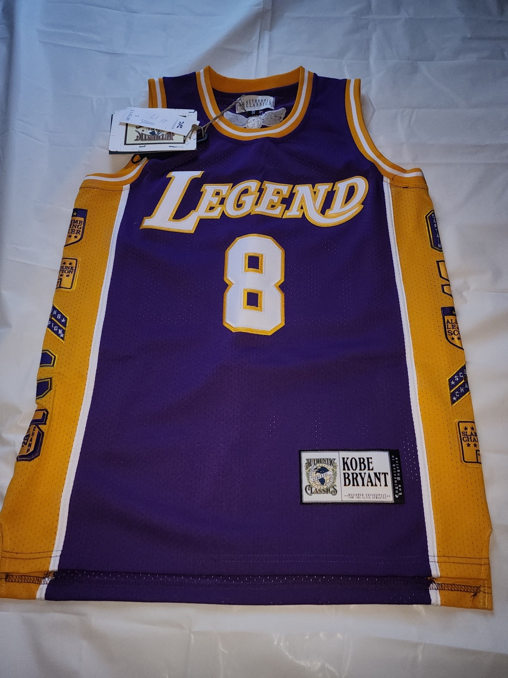 Legend Mamba #8 Kobe Bryant Purple & Gold Basketball Jersey